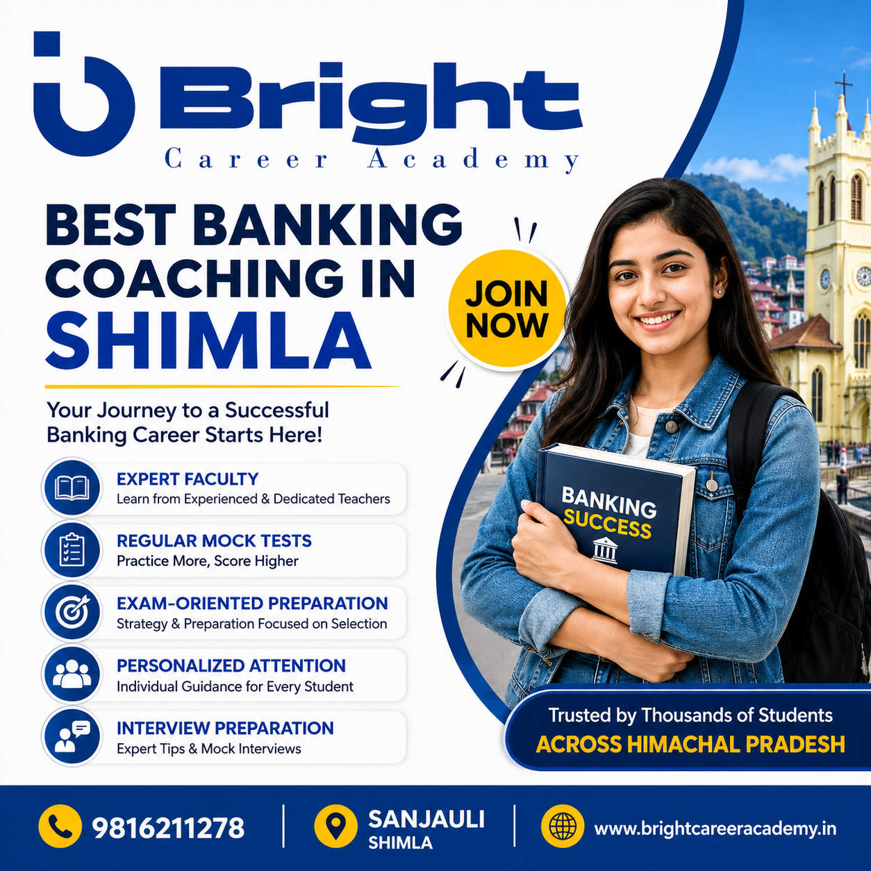 Which is the best institute for Banking Coaching in Shimla?